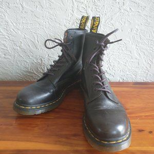 Doc Martens Air Wair 10072 Black Leather Combat Boots Sz. Men’s 10 Bouncing Sole